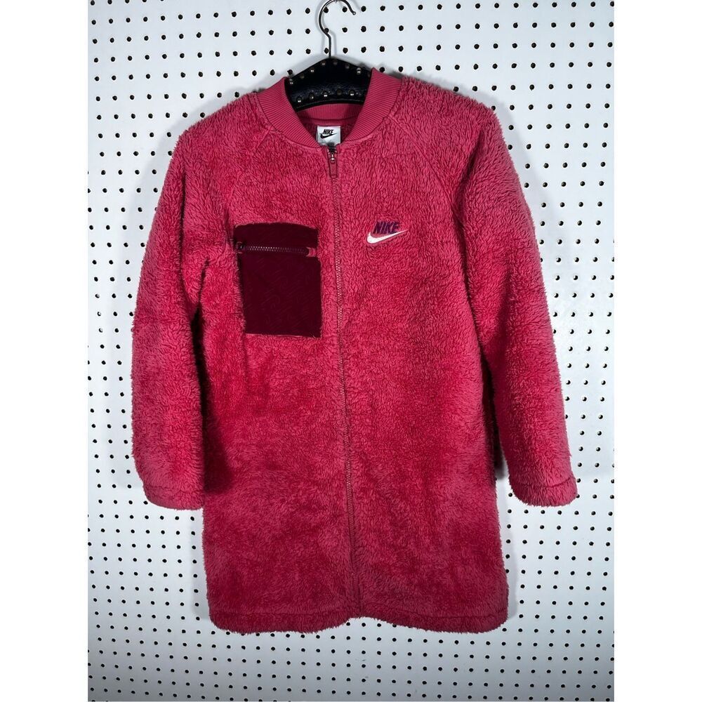 Nike big girls winterized zip up fleece jacket size M